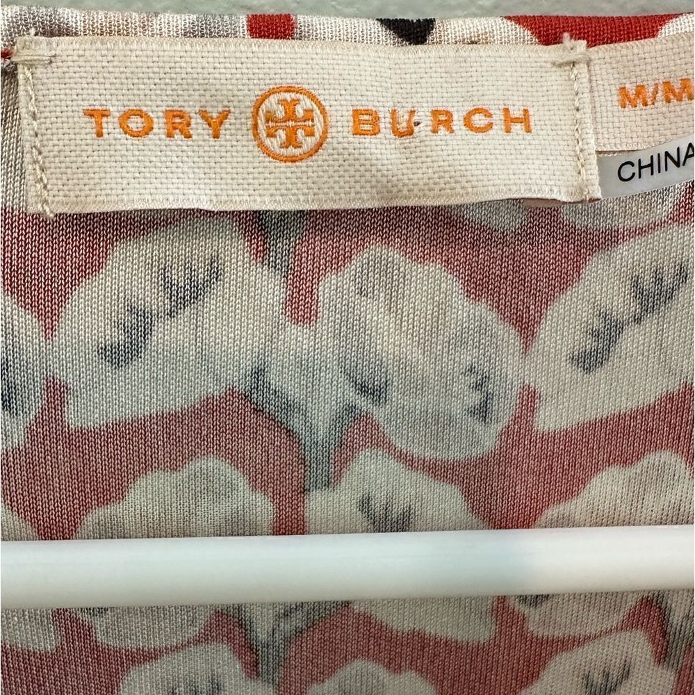 Tory Burch silk Sophia dress red poppy - Picture 6 of 6